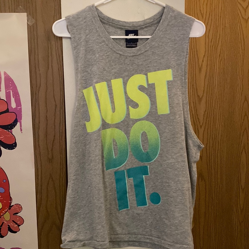 Just do it gray tank top